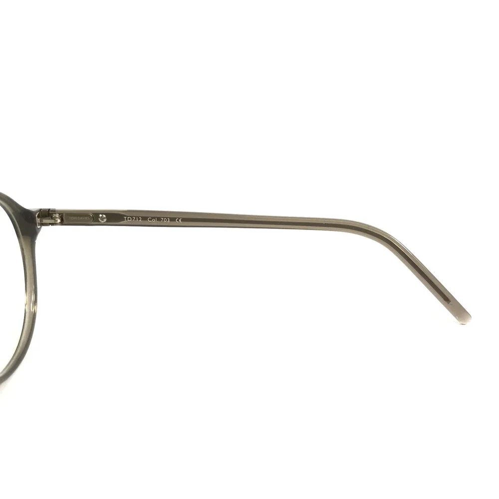 Tom Davies Eyeglasses Frames TD712 Col. 703 Transparent Shiny Gray 51-20-140